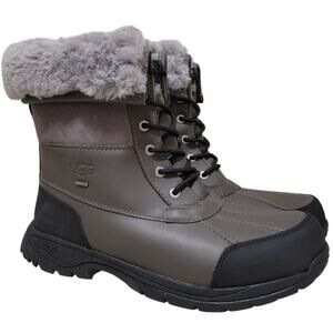 UGG Men Butte Waterproof Insulated Mid Calf Duck Boots Size US 11 Metal Grey